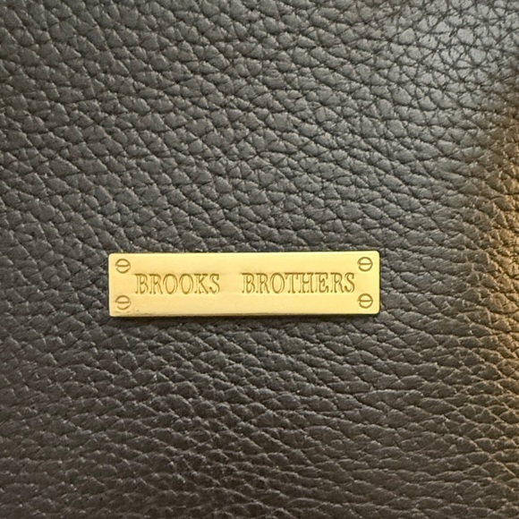 Vintage BROOKS BROTHERs Elegant Black Leather Men's Bag briefcase satchel - Picture 2 of 15